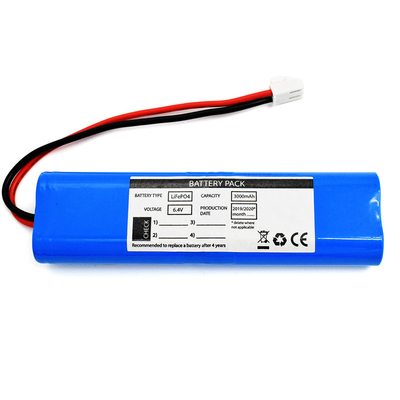 بطارية الطوارئ LiFePO4 بطارية 3000mah بطارية 6.4V Blue PVC