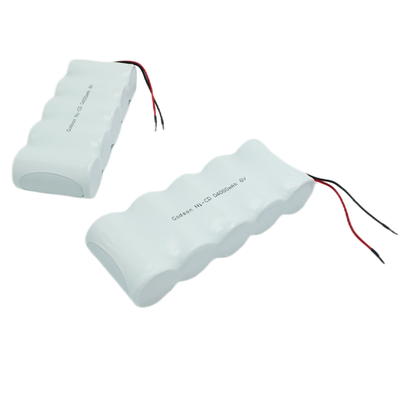 حزمة بطارية Ni Cd القابلة لإعادة الشحن D4000mAh بطاريات دورة الحياة 6.0 فولت