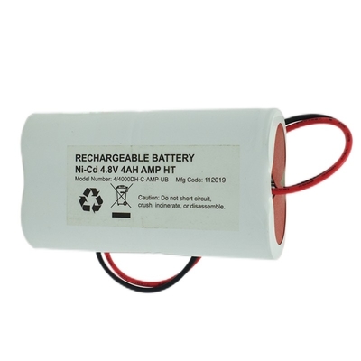 حزمة بطاريات ضوء خروج الطوارئ جنبًا إلى جنب 4.8 فولت D40000mAh NiCd