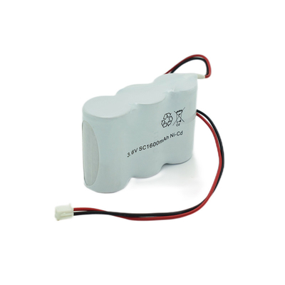 SC1600mAh بطاريات ضوء خروج الطوارئ 3.6 فولت بطارية نيكل كادميوم قابلة لإعادة الشحن