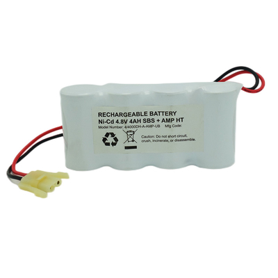 55 درجة D4000mAh حزمة بطارية Nicd 4.8V لإضاءة الطوارئ