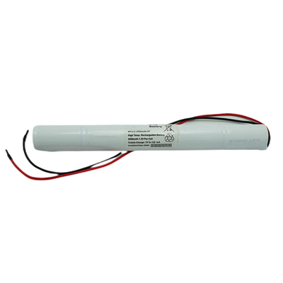 6.0 Volt Ni Cd الطوارئ خروج البطاريات الخفيفة عصا نوع أبيض PVC اللون