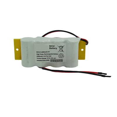 4.8 فولت C2500mah Ni Cd الطوارئ مخرج بطاريات ضوئية نوع العصا