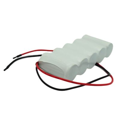 C2500mAh NiCd 6.0V بطارية خلية قابلة لإعادة الشحن العمر المتوقع 5 سنوات