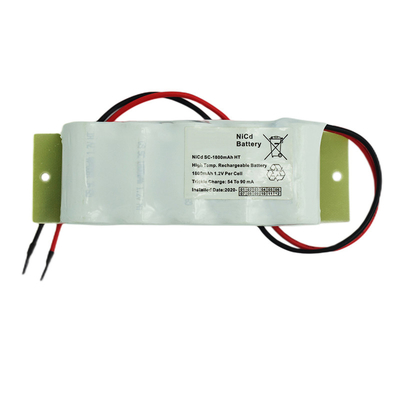 6.0V ضوء الطوارئ Ni Cd Battery 1800mAh 500 Times Cycles