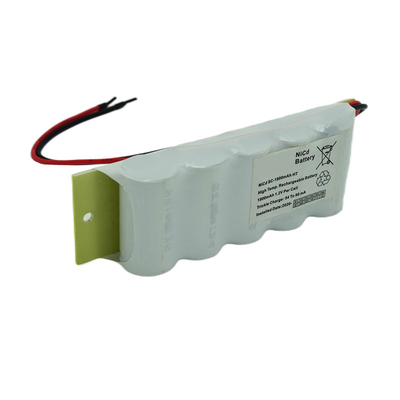 6.0V ضوء الطوارئ Ni Cd Battery 1800mAh 500 Times Cycles