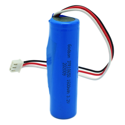 بطاريات مخرج النار الأسطوانية LiFePO4 IFR18650 1600mAh 3.2V