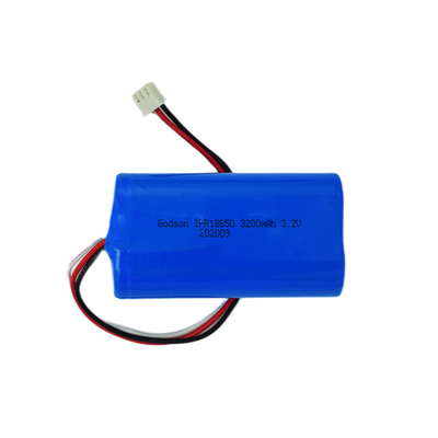 3.2V LiFePO4 بطارية إضاءة الطوارئ 3200mAh ورق الشعير 18650