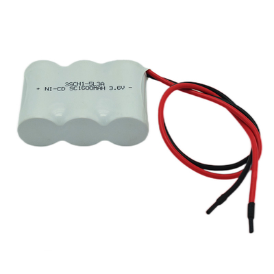 NiCD Nickel Cadmium Battery Pack SC 1600mAh 3.6V دورة حياة طويلة