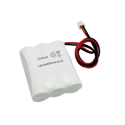 حزمة بطاريات ضوء خروج الطوارئ AA من NiCD AA900mAh 3.6V SBS قابلة لإعادة الشحن