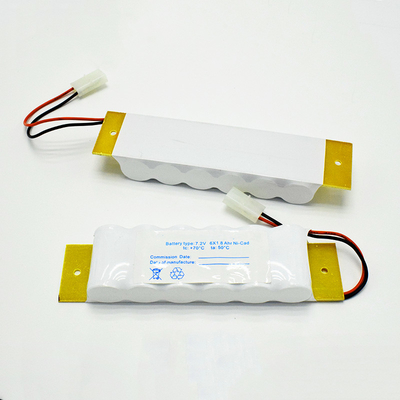 SC1800mAh 7.2 V خروج تسجيل ضوء الطوارئ بطارية ني سي دي مع لوحة خلفية
