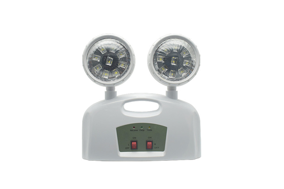 ضوء الطوارئ ذو الرأس المزدوج 3W AC 85-265V ABS مع مقبض