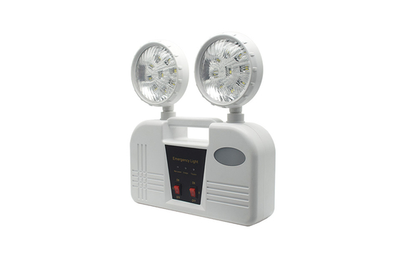 مدة 3 ساعات 6W مصباح الطوارئ ذو رأس مزدوج AC 85-265V ABS