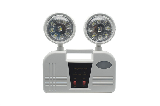 مدة 3 ساعات 6W مصباح الطوارئ ذو رأس مزدوج AC 85-265V ABS