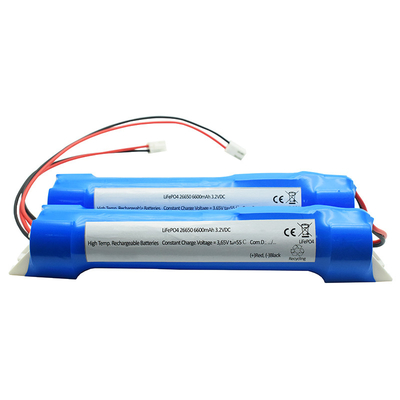 26650 6600mAh 3.2 فولت بطاريات نوع العصا LiFePO4 مع وحدة مثبتة جانبيا