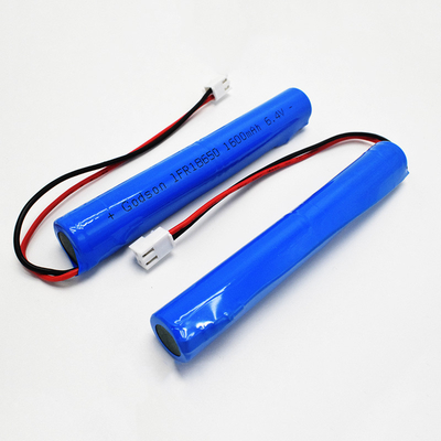 بطاريات IFR 1600mAh 6.4 فولت 18650 LiFePO4 نوع العصا سهلة التثبيت
