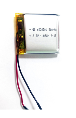 البوليمر الليثيوم أيون 603030 500mAh 3.7V مع PCM