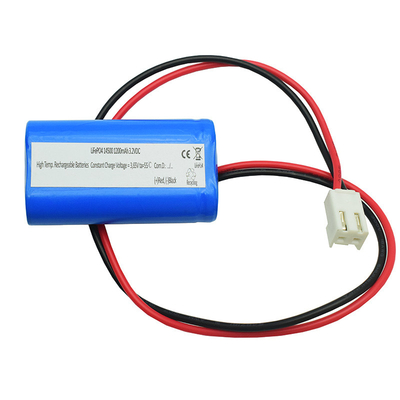 IFR 1200mAh 3.2 فولت AA 14500 LiFePO4 نوع بطاريات جانب بجانب ارتفاع درجة الحرارة