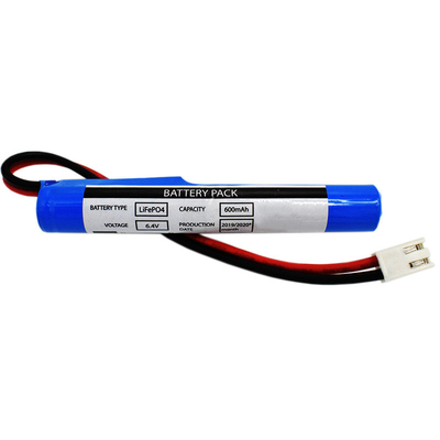 إضاءة الطوارئ 600mAh 6.4V 18650 بطاريات قابلة لإعادة الشحن