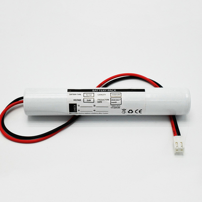 3.6 فولت 2500mAh بطارية Ni-CD لإضاءة الطوارئ مع كفاءة عالية في التكلفة