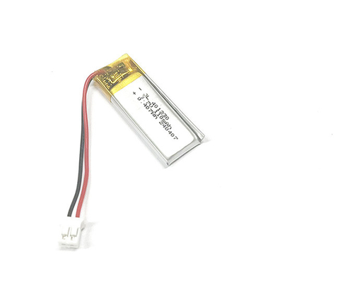 البوليمر الليثيوم أيون 401230 110mAh 3.7V مع رابط PHR-2 و PCB (درجة حرارة التشغيل هي -20... + 60 درجة مئوية)
