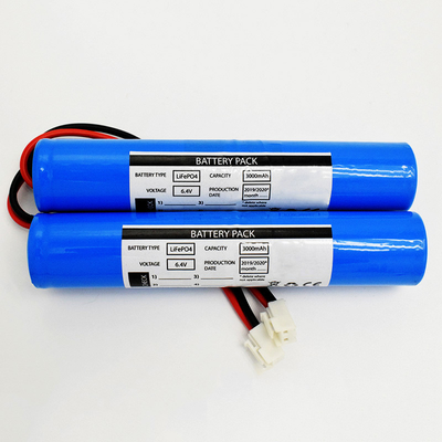 نوع العصا بطاريات LiFePO4 3000mAh 6.4 فولت استخدام الإضاءة الشمسية الطارئة