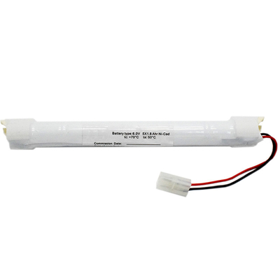 بطارية الإضاءة الطارئة بطارية Ni-Cd SC1800mAh 6.0V 10.8Wh نوع عصا OEM مع وحدة تركيب الجدار الجانبي