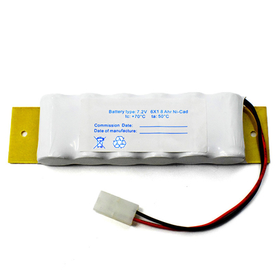 بطارية OEM للإضاءة الطارئة مع بطارية PCM Ni-Cd SC1800mAh 7.2V 12.96Wh نوع SBS