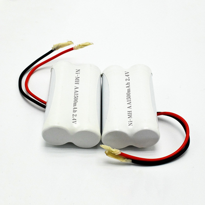 بطارية الإضاءة الطارئة OEM 2.4V Ni-Mh AA1500mAh عمر بطارية طويل بطارية قابلة لإعادة الشحن جنبا إلى جنب
