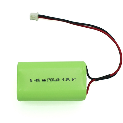 4S1P 4.8V Ni-Mh AA 1700mAh بطارية قابلة لإعادة الشحن عالية درجة الحرارة OEM PVC