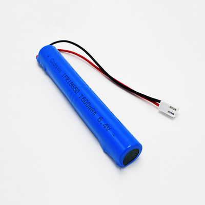 بطارية إضاءة الطوارئ من نوع OEM IFR 18650 1.6Ah 6.4V LiFePO4 مجموعة البطاريات المتراكمة حياة دورة طويلة