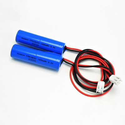 نوع واحد IFR 18650 * 1 خلية مع PCM 1.6Ah 3.2V بطاريات LiFePO4 الأسطوانية