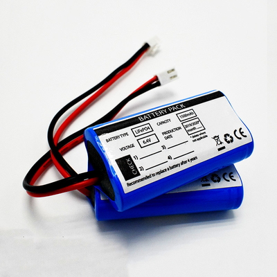 OEM 9.6Wh LiFePO4 18650*2 الخلايا 1.5Ah 6.4V بطاريات الجودة IFR إشارة الخروج