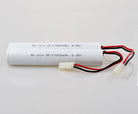 حزمة بطارية NiCd 0.1C القابلة لإعادة الشحن 3.6 فولت SC1700mAh وزن الخلية الخفيفة