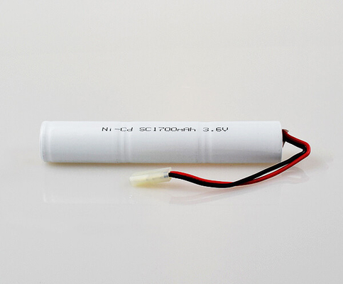حزمة بطارية NiCd 0.1C القابلة لإعادة الشحن 3.6 فولت SC1700mAh وزن الخلية الخفيفة