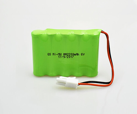 بطاريات ضوء الخروج للطوارئ AA قابلة لإعادة الشحن NiMH 2200mAh 6.0V