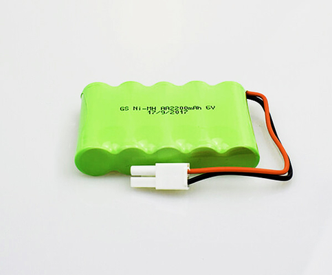 بطاريات ضوء الخروج للطوارئ AA قابلة لإعادة الشحن NiMH 2200mAh 6.0V