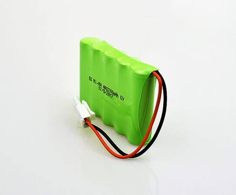 بطاريات ضوء الخروج للطوارئ AA قابلة لإعادة الشحن NiMH 2200mAh 6.0V