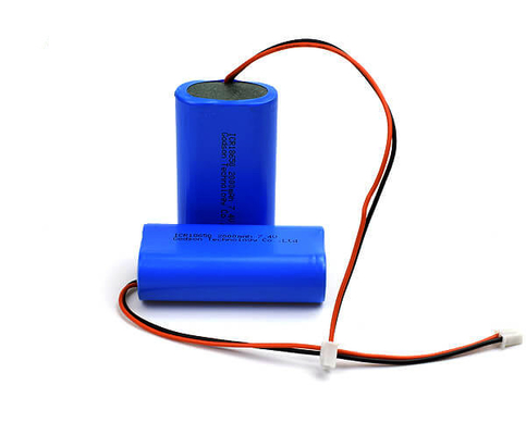 2000mah 7.4 V Li Ion Battery Icr18650 سترة PVC لإضاءة الطوارئ