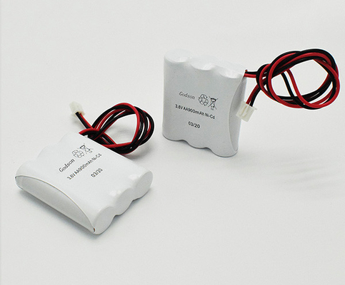 Aa900mah بطاريات ضوء خروج الطوارئ JST XHP 2P بطارية NiCd