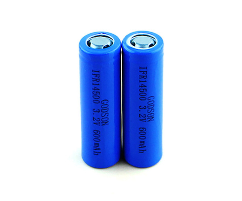 CC CV شحن بطارية LiFePO4 12V بطارية IFR14500 قابلة لإعادة الشحن 3.2 V 600mAh خلية واحدة