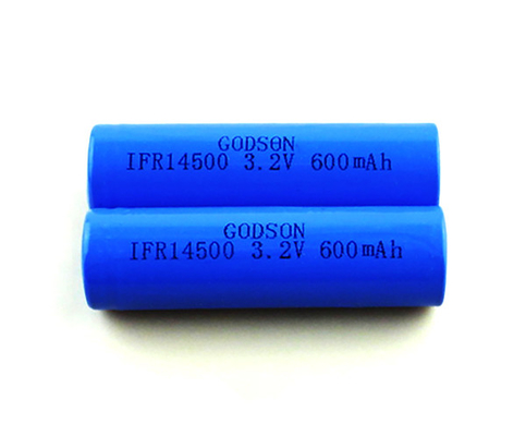 CC CV شحن بطارية LiFePO4 12V بطارية IFR14500 قابلة لإعادة الشحن 3.2 V 600mAh خلية واحدة