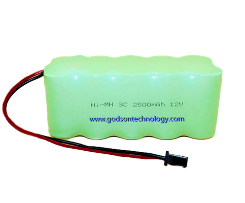 قابلة للشحن في حالات الطوارئ بطاريات ضوء الخروج NiMH بطارية 12V SC 2500mAh