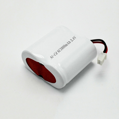 SC1800mah ضوء الطوارئ حزمة بطارية Ni Cd 2.4 فولت