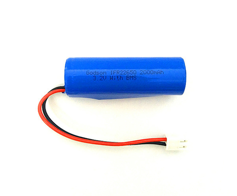 LiFePO4 بطارية تسجيل خروج الطوارئ قابلة لإعادة الشحن 3.2 فولت IFR22650 2000mAh بطاريات