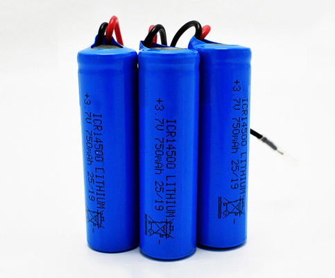 750mAh الطوارئ بطارية ليثيوم عديمة الرائحة 3.7 الجهد ICR14500