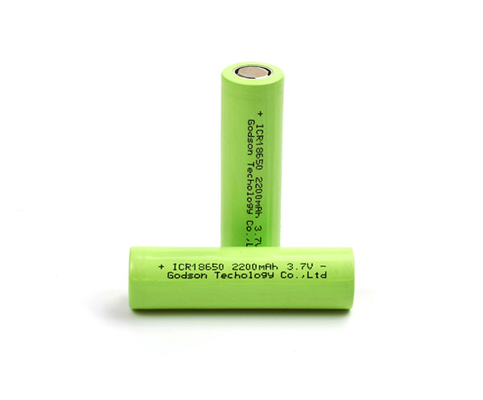 2200mAh بطاريات ليثيوم أيون قابلة لإعادة الشحن ICR18650 3.7V ليثيوم أيون