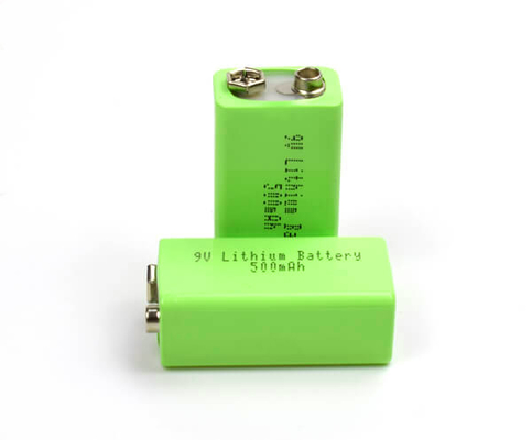 بطارية ليثيوم الحديد الخفيفة للطوارئ بطارية ليثيوم 500 مللي أمبير 9 فولت مع USB