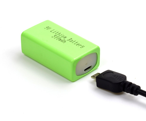 بطارية ليثيوم الحديد الخفيفة للطوارئ بطارية ليثيوم 500 مللي أمبير 9 فولت مع USB