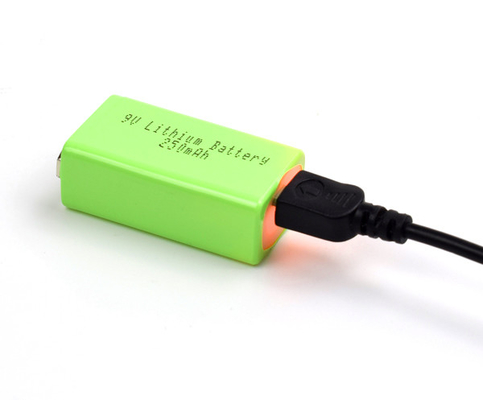إضاءة الطوارئ 9V 250mAh بطارية ليثيوم درجة حرارة منخفضة مع USB